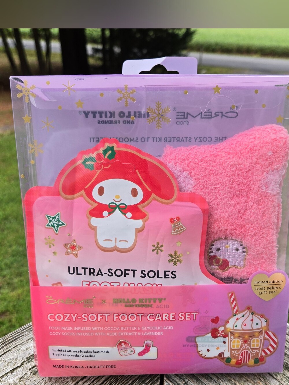 Hello Kitty Pink Cozy-Soft Foot Care Set